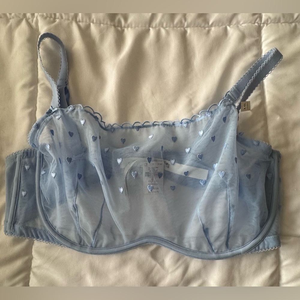 Victoria's Secret PINK Wink Unlined Scoop Bra Size XXL 
Harbor Blue - Picture 4 of 9